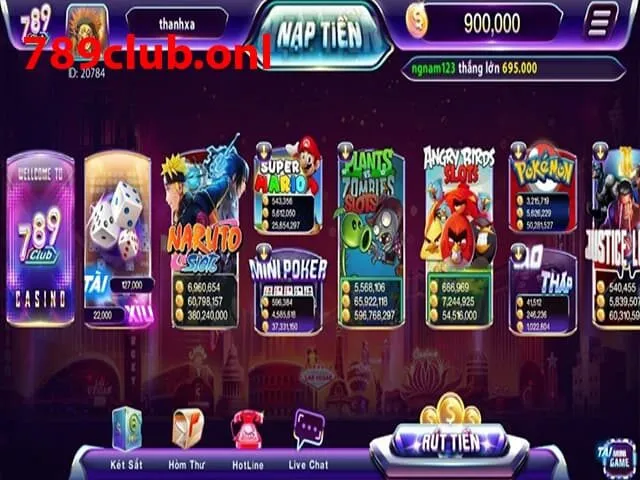 Game slots 789 club trúng jackpot